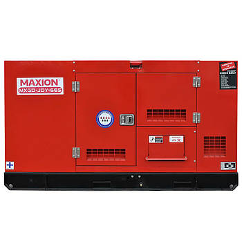 Генератор дизельний безшумний MAXION MXGG-JDY-66S 53 кВт з системою автоматичного керування, електро старт
