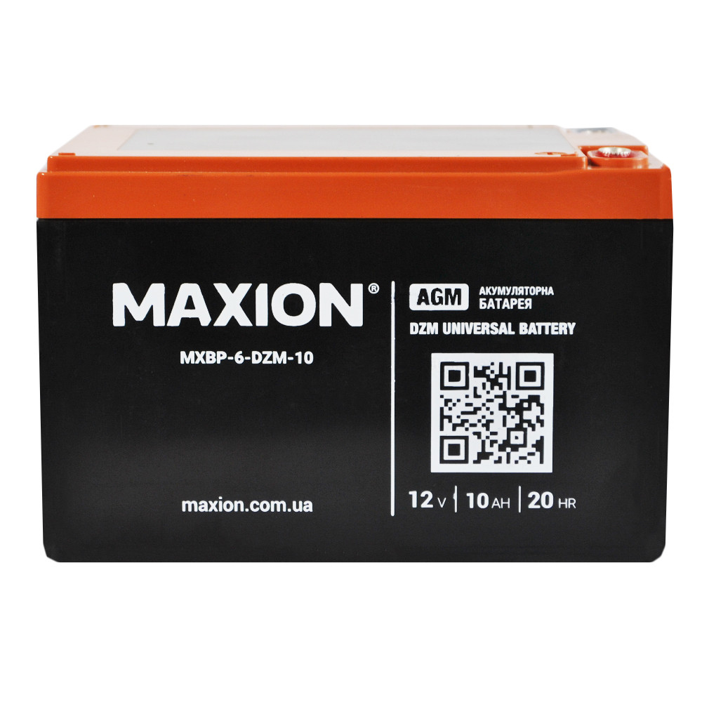 Акумулятор тяговий MAXION MXBT-6-DZM-10 (12V, 10Ah, +/-)