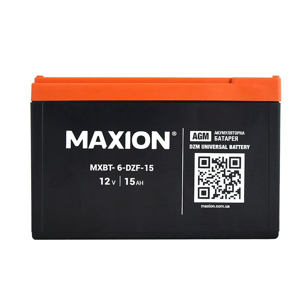 Акумулятор тяговий MAXION MXBT-6-DZF-15 (12V, 15Ah, +/-)
