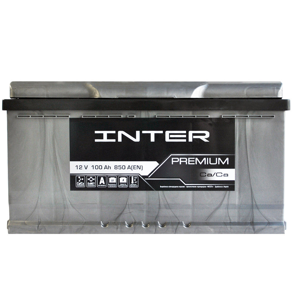 Автомобільний акумулятор INTER Premium 100Ah 850A R+ 4820219073765
