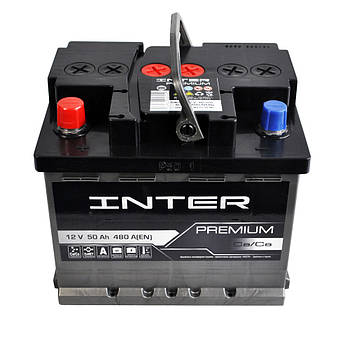 Автомобільний акумулятор INTER Premium 50Ah 480A L+ 4820219073673