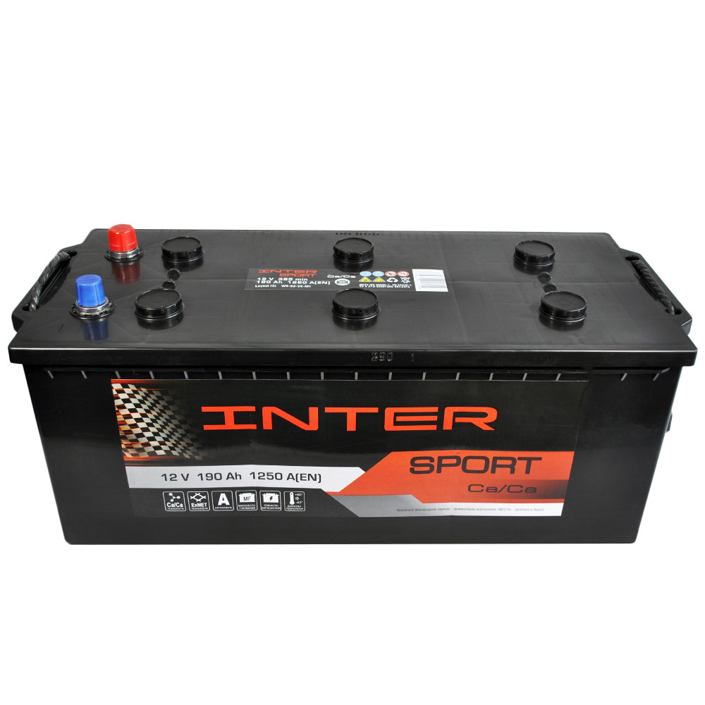 Автомобільний акумулятор INTER Sport 190Ah 1250A L+ 44820219073987