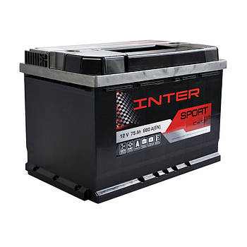 Автомобільний акумулятор INTER Sport 75Ah 680A R+ 4820219073932