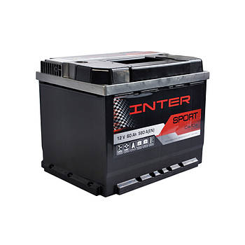 Автомобільний акумулятор INTER Sport 60Ah 580A L+ 4820219073925