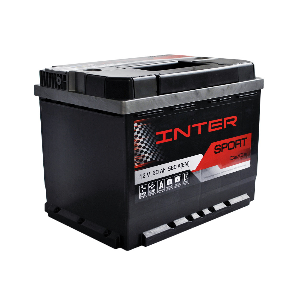 Автомобільний акумулятор INTER Sport 60Ah 580A R+ 4820219073918