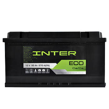 Автомобільний акумулятор INTER Eco 90Ah 670A R+ 4820219073581