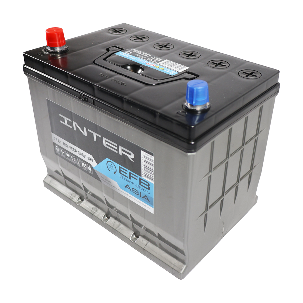 Аккумулятор автомобильный INTER Premium Asia 75Ah 700A EFB Start-stop L+ 4820219075431, фото 1