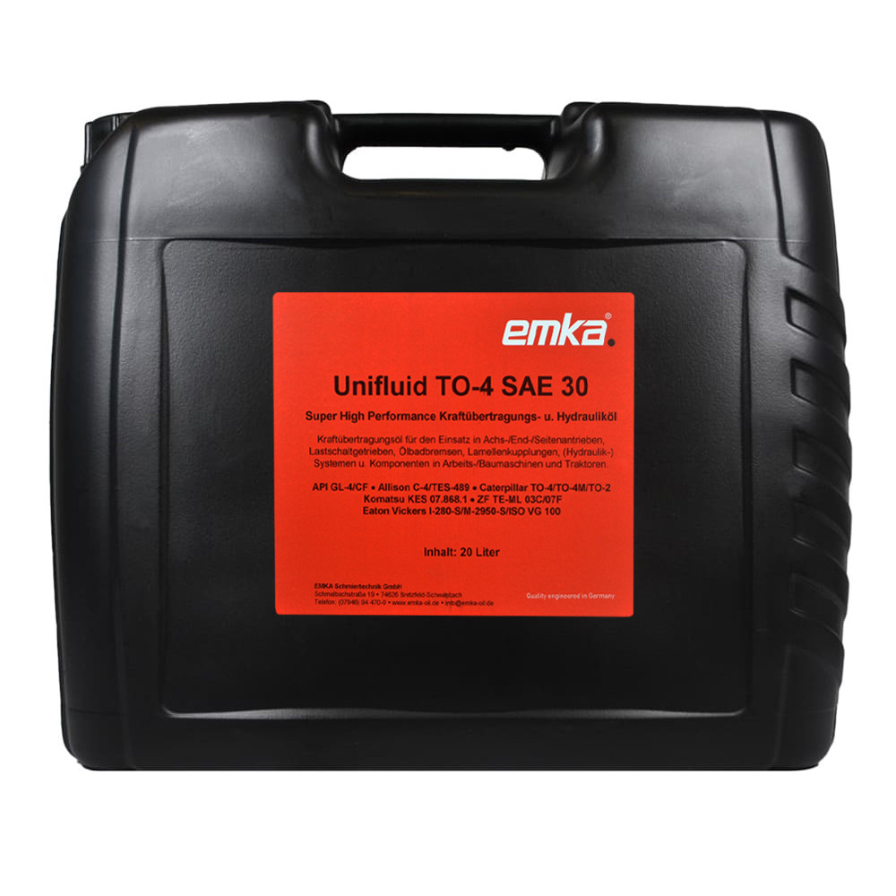 Трансмісійна олива Emka Unifluid TO-4 SAE 30 20л