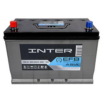 Автомобільний акумулятор INTER ASIA EFB 100Ah 850A Start-stop L+ 4820219075417