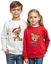 Дитячі світшоти з новорічними оленятами