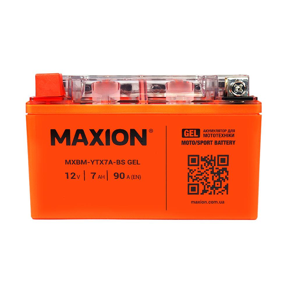 Мото акумулятор MAXION MXBM-YTX7A-BS DS GEL (12V, 7Ah, 90A, +/-)