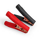 Затискачі MXAC-100А "Крокодили", пара, червоний/чорний, 75-100A, L=9 см, B= 7,5 см, фото 3