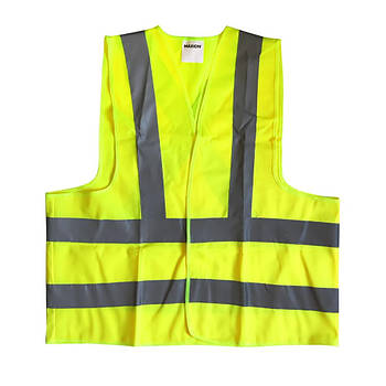 Сигнальний жилет MXAC-RV006 зі світловідбиваючими смугами. Матеріал: поліестер. Колір: жовтий
