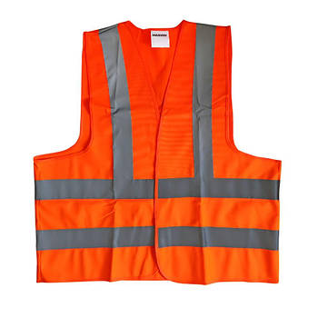 Сигнальний жилет MXAC-RV007 зі світловідбиваючими смугами. Матеріал: поліестер. Колір: помаранчевий
