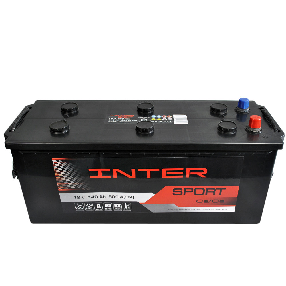 Автомобільний акумулятор INTER Sport 140Ah 900A L+ 4820219073970, фото 1