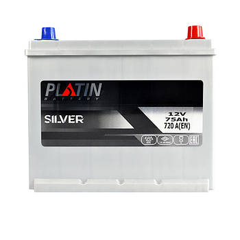 Автомобільний акумулятор PLATIN Silver Asia SMF  75Ah 720A R+ (N50) н. к.