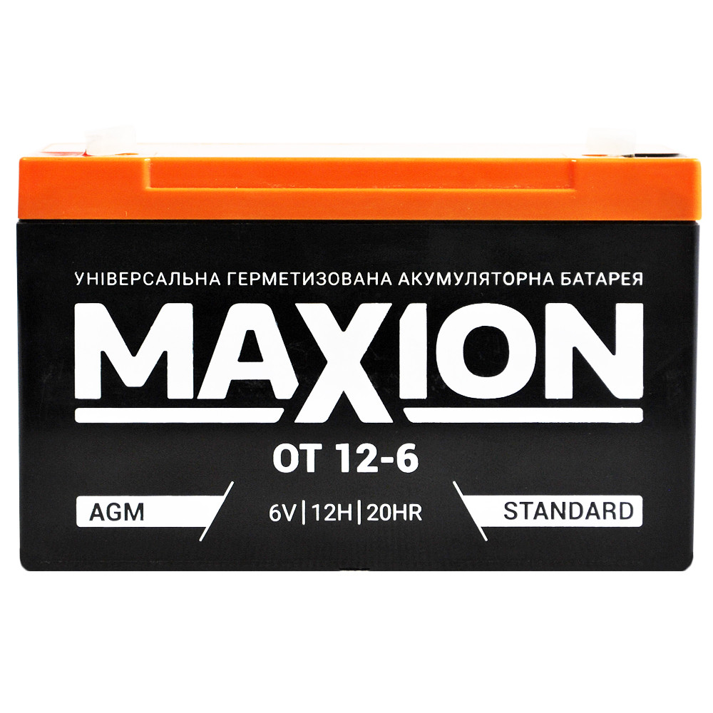 Акумулятор промисловий MAXION MXBP-OT6-12 (6V, 12А)