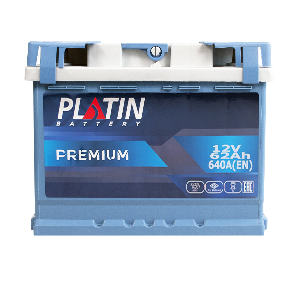 Автомобільний акумулятор PLATIN Premium MF 62Ah 640A R+ (L2)