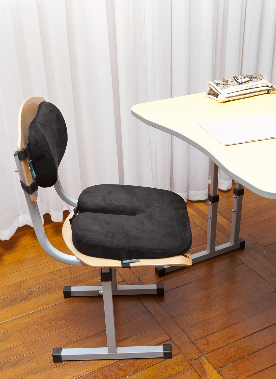 Дитяча ортопедична подушка для сидіння - School Comfort М1-М, Correct Shape® (вік 10-15 років) чорний