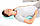 Подушка ортопедична під поперек для сну Roller Pillow Back (тенсел) Beauty Balance® блакитний, фото 5