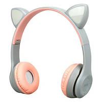 Bluetooth навушники CAT Ear P47M LED (Вушка)- персиковий