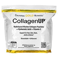 Морський коллаген з гіалуроновою кислотою і вітаміном C California Gold Nutrition CollagenUP 1кг Оригінал США