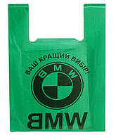 Пакет поліетиленовий, Майка, BMW, міцний, розмір 400х600, щільність 100мкм, 50шт