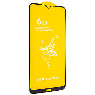 Захисне скло 6D для Xiaomi Redmi Note 8T Black, фото 1