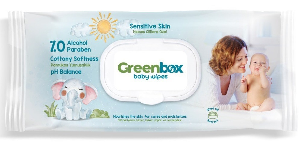 Вологі серветки Greenbox Дитячі з клапоном 120 шт