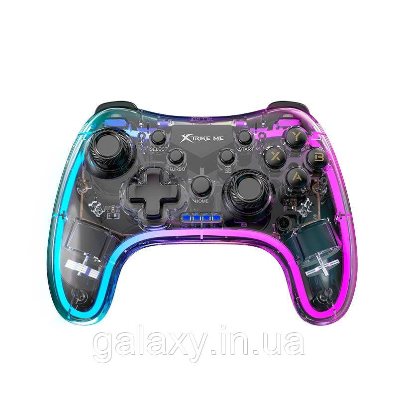 Геймпад XTRIKE ME бездротовий з підсвічуванням ПК /PS/смартфон GP-52 Bluetooth