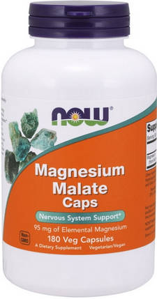 Магній малат Now Foods Magnesium Malate 180 tab, фото 1
