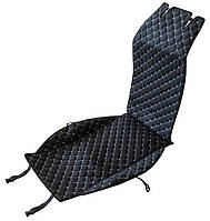 Накидка на сидіння передні (алькантара) PolyteP, к-т (2 шт., біла строчка)