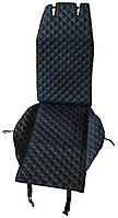 Накидка на сидіння передні (алькантара) PolyteP, к-т (2 шт., синя строчка)