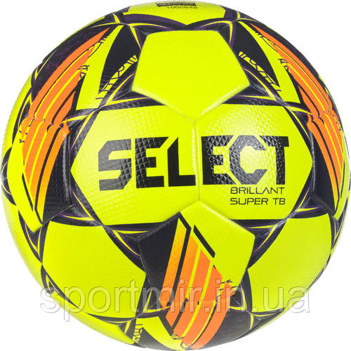 М'яч футбольний SELECT Brillant Super TB v24 (FIFA QUALITY PRO APPROVED) (509) жовтий/фіолет, 5, фото 1