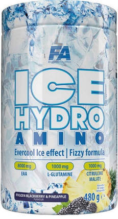 Амінокислоти Всаа + ЕАА Fitness Authority Ice Hydro Amino 480 g ожина-ананас, фото 1