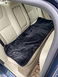 Накидка на заднє автомобільне сидіння з овечої вовни чорний колір