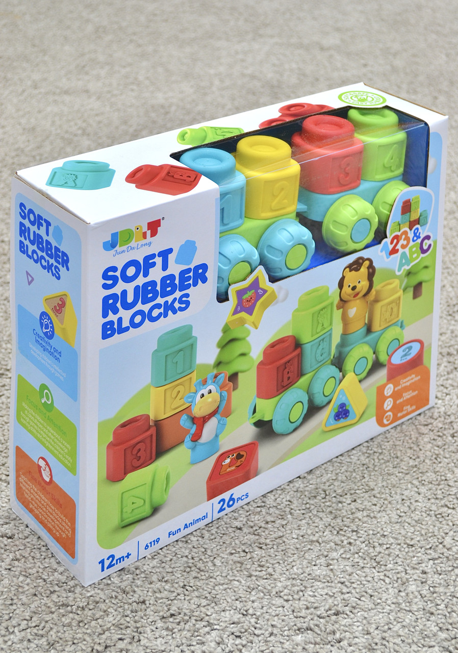 Конструктор м'який силіконовий Потяг, фото 1