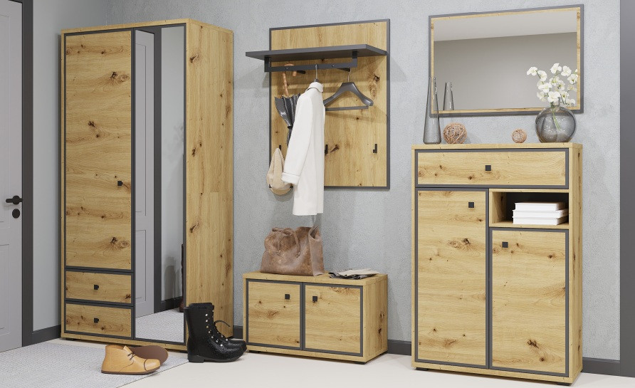 Модульний передпокій Грановер дуб артизан/антрацит, фото 1