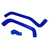 Патрубок РХХ Газель,Волга,УАЗ дв.409 компл.3шт силiкон синiй Авто Престиж 409-1014000/1147000