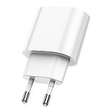 Адаптер мережевий Hoco C109A USB, QC, білий, фото 4