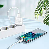 Адаптер мережевий Hoco C109A USB, QC, білий, фото 6