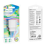 Адаптер мережевий Hoco C109A USB, QC, білий, фото 8