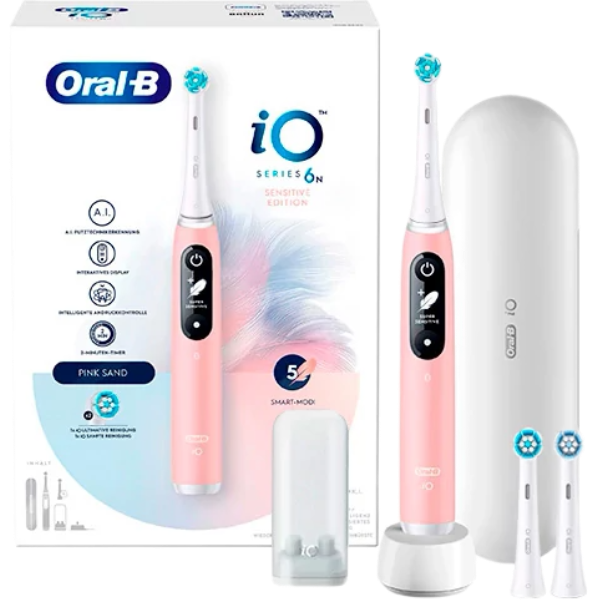 Електрична зубна щітка Oral-B iO 6N (iOM6S.2I6.1DK) Series 6N Sensitive Edition Pink (3 нас.)