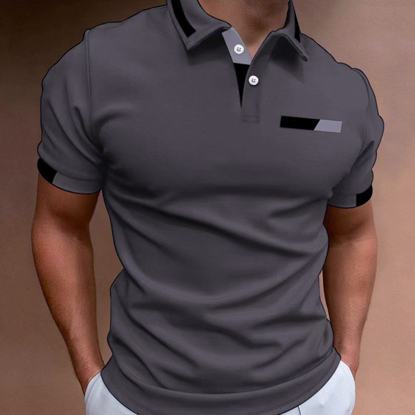 Футболка поло чоловіча Крос HT сірий, фото 1