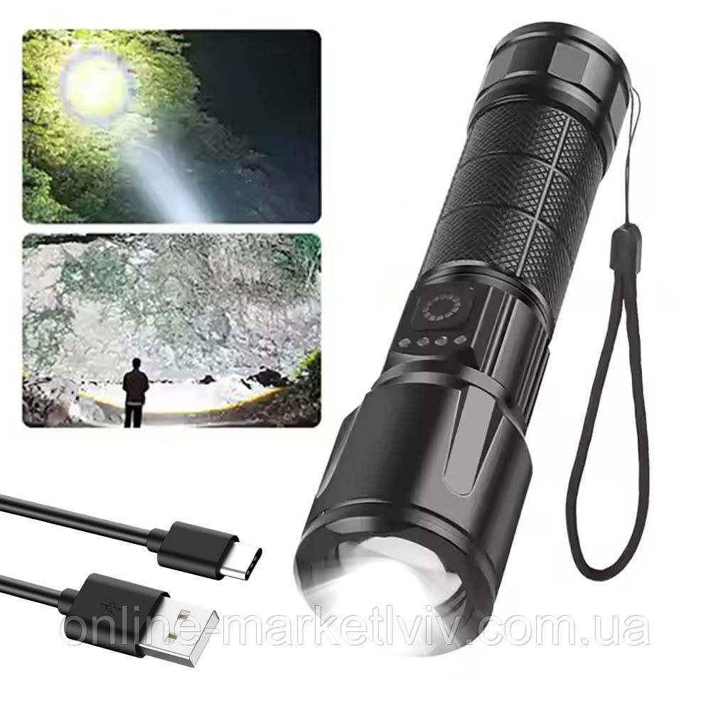 Акумуляторний ліхтар 1х18650/3xAAA, Zoom, 1 режим, CA171- PM10-TG / Тактичний ручний ліхтарик