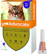 Адвокат для кішок 4 - 8 кг Advocate краплі від бліх, кліщів і глистів, 1 піпетка