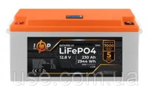 Акумулятор літієвий 12 вольт, 230 ампер годин, аг, 2944 Вт, залізо фосфатна батарея