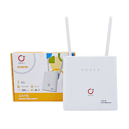 Бездротовий Wi-Fi роутер 4G LTE Olax AX9 Pro (АКБ 4000mAh) (Київстар, Vodafone, Lifecell) для дому та дачі, фото 1