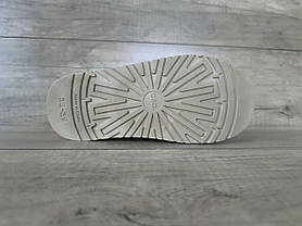 БІЖОВІ BEIGE Уги зі стьобаним верхом низькі на високій платформі еко ЗАМША жіночі з опухом, фото 5