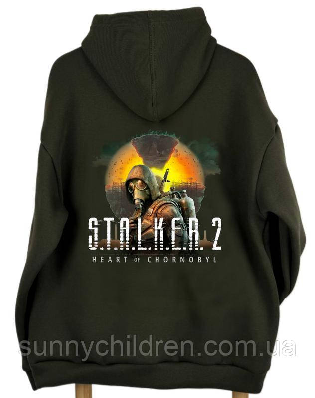 Худі S.T.A.L.K.E.R. 2: Heart of Chornobyl на флісі (принт на спині) для дітей і підлітків